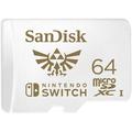 SanDisk 64GB microSDXC UHS-I Memory Card Licensed for Nintendo Switch White - 100MB/s Micro SD Card - SDSQXBO-064G-AWCZA