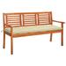 3-Seater Garden Bench with Cushion 59.1 Solid Eucalyptus Wood