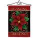 Seasons Greetings Poinsettia Garden Flag Set Christmas 13 X18.5 Double-Sided Yard Banner