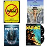 Assorted 4 Pack DVD Bundle: Bully Crocodile Dundee Deep Blue Sea 3 Mad Max: Fury Road