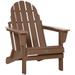 Outsunny Outdoor Folding Plastic Adirondack Chair Patio Chaise Lounge Deck