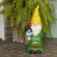 Alpine Corporation 24 Gnome Place Like Home Indoor/Outdoor Garden Gnome Statue Green