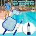 Wmkox8yii Pool Cleaning Standard Shallow Water Leaf Net With 3 Sections Retractable Aluminum Rods