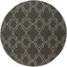Mark&Day Outdoor Area Rugs 5ft Round Liam Cottage Indoor/Outdoor Black Area Rug (5 3 Round)