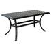 43 Inch Wynn Outdoor Patio Metal End Table Pattern Top Black- Saltoro Sherpi