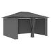 vidaXL Gazebo Outdoor Canopy Tent Patio Pavilion Sun Shelter with Curtains