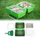 OMAC Charcoal Grill Portable Grill Garden Outdoor Green Picnic Grill 13 Pcs BBQ