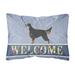 Carolines Treasures BB8274PW1216 Gordon Setter Welcome Canvas Fabric Decorative Pillow Blue 12H x16W multicolor