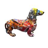 Creative Dachshund Dog Statue Resin Statue Dog Statue Figurine Crafts Art for S
