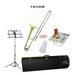 Fever Student Slide Gold Lacquer B Flat Trombone School Package with Case Music Stand and Cleaning Kit