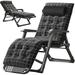 Slsy 3 in 1 Folding Chaise Lounge Chair with Detachable Cushion & Headrest Adjustable 5-Position Outdoor Padded Lounge Chair Supports up to 440lbs