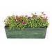 Galvanized Tin Window Box Garden Planter - Powder Coated in Green Patina- Standard
