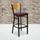 Flash Furniture HERCULES Series Black Circle Back Metal Restaurant Barstool - Natural Wood Back Burgundy Vinyl Seat