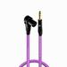 Right Angle XLR Male to 1/4 TRS Male - 1.5 Feet - Purple - Pro 3-Pin Microphone Connector for Powered Speakers Audio Interface or Mixer for Live Performance & Recording