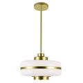 CWI Lighting Elementary 1 Light Down Contemporary Metal Pendant in Gold