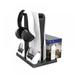 PS5 Vertical Stand with Controller Charging Station & Suction Cooling Fan Dual Controller Charger Station PS5 Gaming Accessories for PS5 Console with Headset Holder