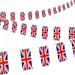 Slopehill United Kingdom Bunting Banner UK Line Flag UK Mini Flag Banner Decoration UK String Flag Durable Waterproof Suitable for Celebration Memorial Day Decoration Indoor Outdoor Garden