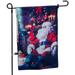 Classic Santa Claus Double-Sided Garden Flag Outdoor Christmas Decorative Flag for Homes Yards and Gardens 12 x 18 Inch