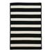 Colonial Mills 2 x 4 Black and White Striped Rectangular Braided Area Throw Rug