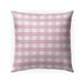 Pink Gingham Dream Outdoor Pillow by Kavka Designs