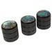 Metal Metric Size Abalone Top Dome Knobs for Ibanez Tele J Bass Electric Guitar or Bass Black