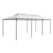 Dcenta Party Tent Outdoor Gazebo Canopy Steel Frame Sun Shade Shelter White for Patio Wedding BBQ Camping Festival Events 236.2 x 117.3 x 106.3 Inches (L x W x H)