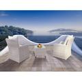 Patio Furniture Sets DFITO 3 Piece Wicker Patio Bar Set 2 Arm Chairs 1Coffee Table Outdoor Conversation Sets Seating Set For Backyard Lawn Poolside Garden Gray Cushions
