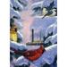 Toland Home Garden Snowy Cardinals And Chickadees Bird Winter Flag Double Sided 28x40 Inch