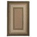 Colonial Mills 5 x 8 Green and Brown Braided Reversible Rectangular Area Throw Rug