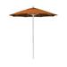 California Umbrella 7.5 ft. Fiberglass Pulley Open Market Umbrella - Matted White and Sunbrella-Tuscan