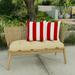 Jordan Manufacturing 18 x 18 Red Stripe Outdoor Throw Pillow (Set of 2)