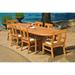Grade-A Teak Dining Set: 6 Seater 7 Pc: 118 Double Extension Oval Table And 6 Osborne Chairs (2 Arm & 4 Armless Chairs) WholesaleTeak #WMDSWVm