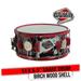 Griffin Birch Wood Shell Snare Drum - 14 x 6 - 5 with Custom Graphic Wrap (Limited Edition) - Percussion Musical Instrument with Drummers Key for Students & Pros 8 Tuning Lugs & Snare Strainer