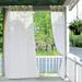 2 Pcs Of White Sheer Outdoor Curtains For Patio Porch Garden Outdoor Waterproof Indoor Outdoor Sheer Airy Voile Drapes