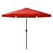 Afuera Living 10ft Round Tilting Crimson Red Fabric Patio Umbrella