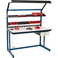 Global Industrial Bench-In-A-Box Cantilever Workbench ESD Laminate Top 60 Wx30 D Blue