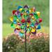 Plow & Hearth Multicolor Zinnia Wind Spinner With Dual Rotors