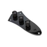 ZUARFY Black Prewired Loaded Guitar Control Plate Fr Fender Jazz Bass Parts Replacement