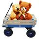 Electrapick Wagon Cart Outdoor Wagon All Terrain Pulling w/Wood Railing Air Tires Children Kid Garden 10 Air Tires Blue