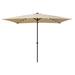 Outdoor Patio Umbrella 10FT Rectangular Umbrella LED Lighted Patio Umbrella Weather Resistant UV Protection Water Repellent for Backyard Poolside Lawn and Garden