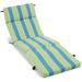 Blazing Needles 72 x 24 in. Patterned Polyester Outdoor Chaise Lounge Cushion Haliwell Caribbean