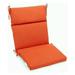 Blazing Needles 22 x 45 in. Spun Polyester Solid Outdoor Squared Seat & Back Chair Cushion Tangerine Dream
