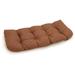 Blazing Needles 42 x 19 in. U-Shaped Solid Spun Polyester Tufted Settee & Bench Cushion Mocha