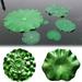 Walbest 1Pc Artificial Floating Plastic Lotus Leaf Water Lily Foliage Pad Ornament Green Perfect for Patio Fish Pond Pool Aquarium Garden Decoration