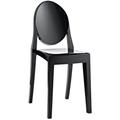 Modern Contemporary Kitchen Dining Side Chair Black (Outdoor or Indoor)