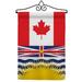 Canada British Columbia Garden Flag Set Provinces 13 X18.5 Double-Sided Yard Banner