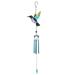 VerPetridure Hummingbird Wind Chime ornament Blue Hummingbird Wind Chime Tube Wind Chime Bells Hanging Living Bed Home Decor Gift Car Outdoor Yard Garden Deco Wind Chime