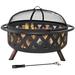 Alyvia Wood Burning Solid Irone Made Bonfire Pit & Grill Pit