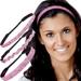 Hipsy Women s Adjustable No Slip Bling Glitter Headband 3-Pack (Mixed Light Pink)