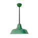 Cocoweb 16 Goodyear LED Pendant Light in Vintage Green with Mahogany Bronze Downrod